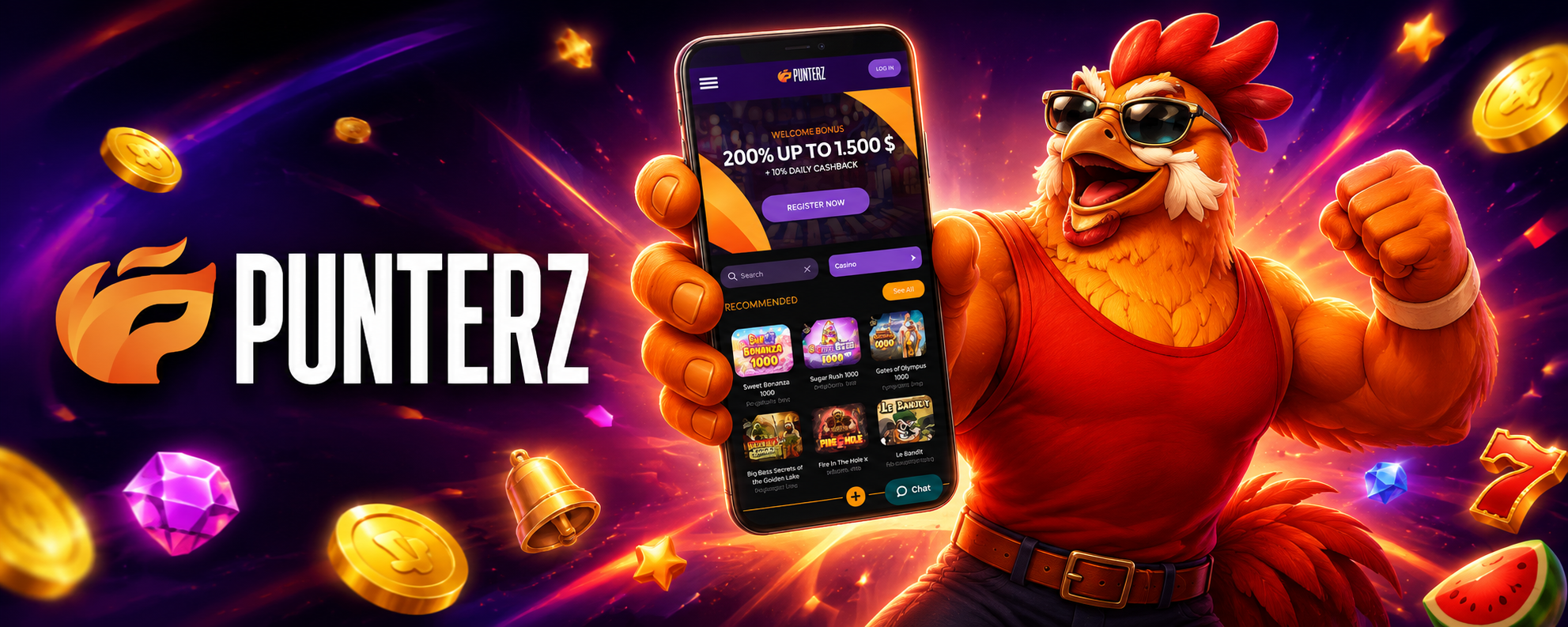 Capture d'écran de l'app Punterz Casino